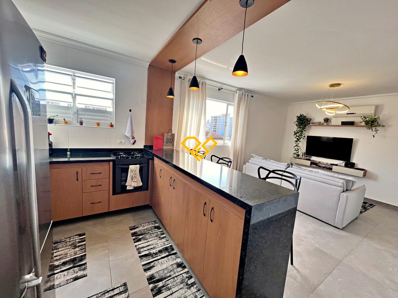 Apartamento à venda no Macuco: Cozinha e sala