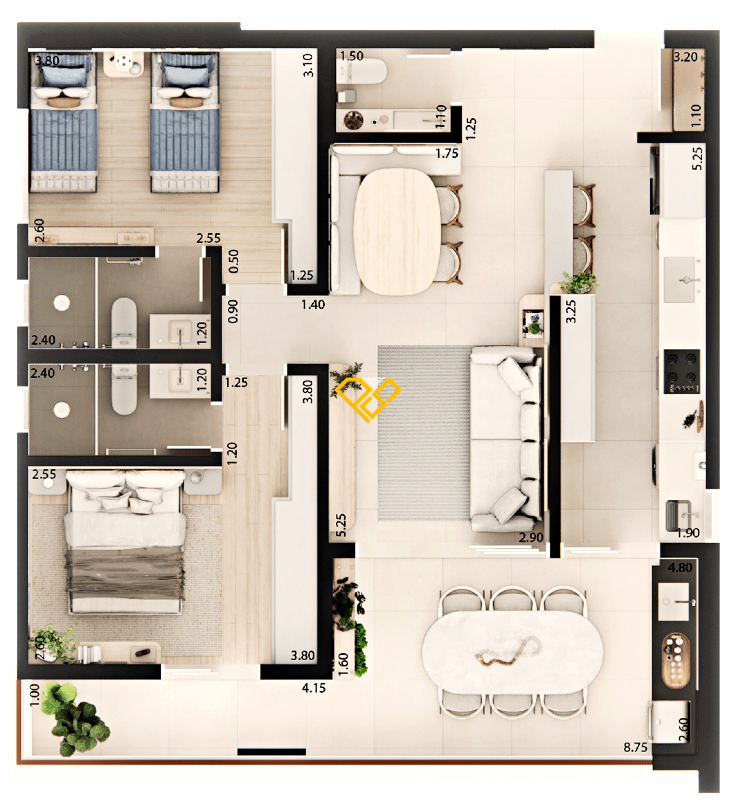 Apartamento à venda no Embaré: 