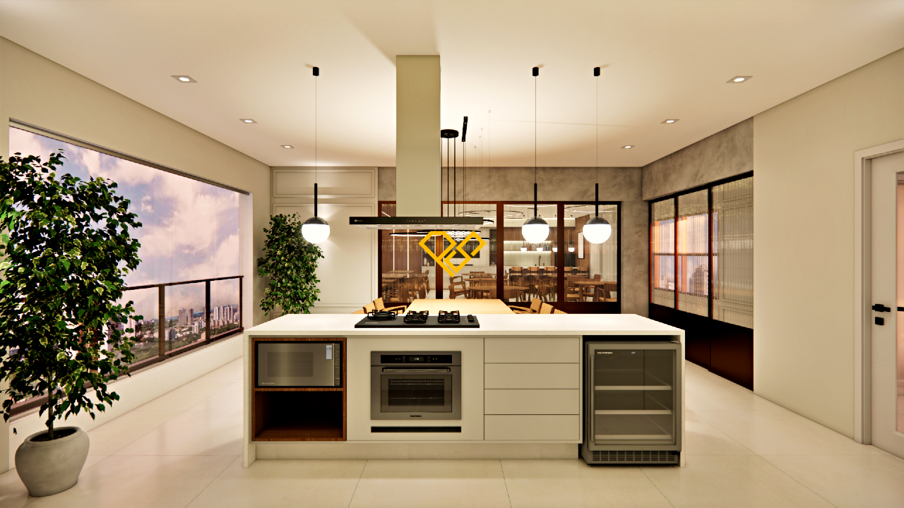 Apartamento à venda no Embaré: Área Gourmet