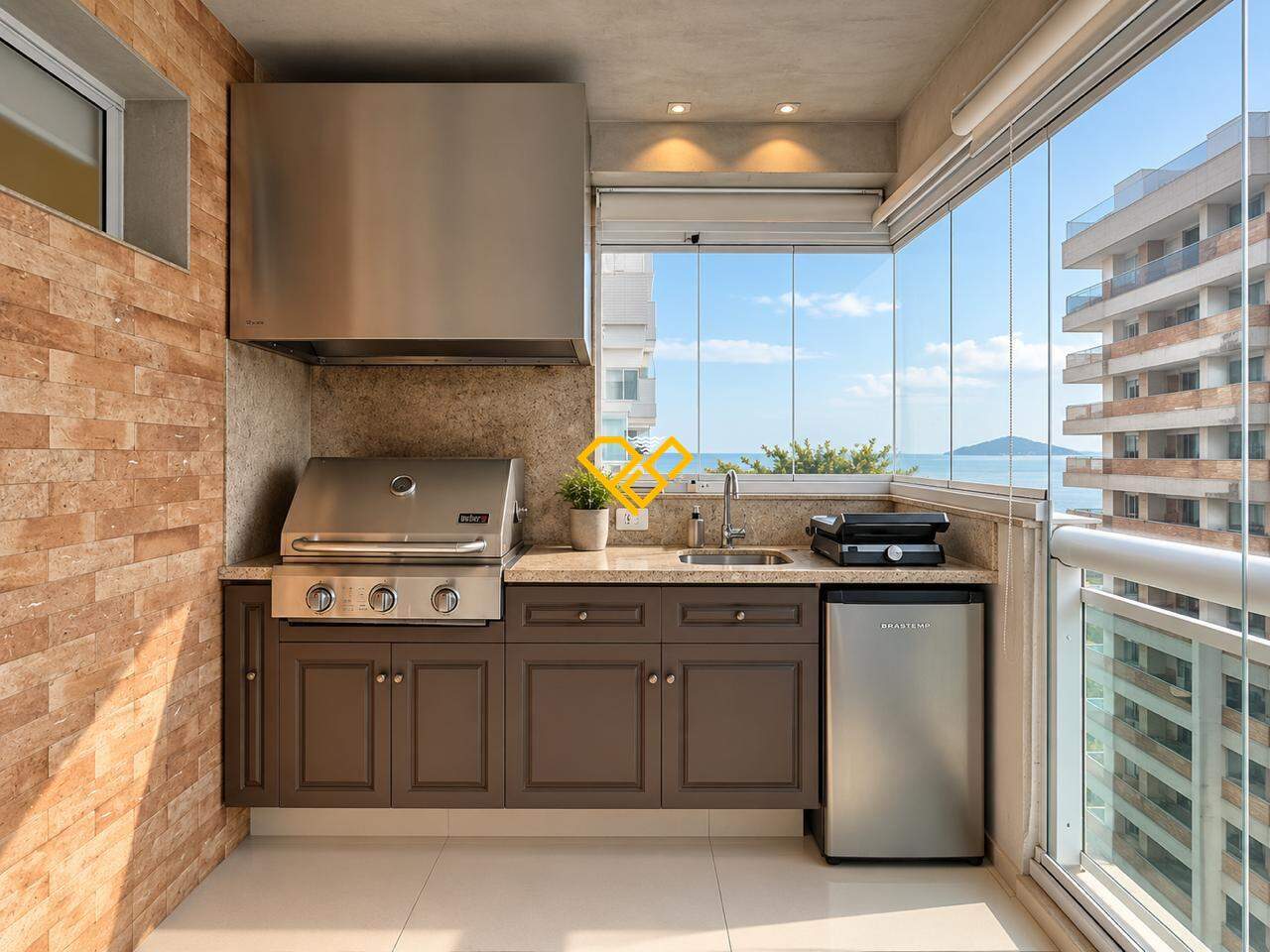 Apartamento à venda no Gonzaga: área gourmet