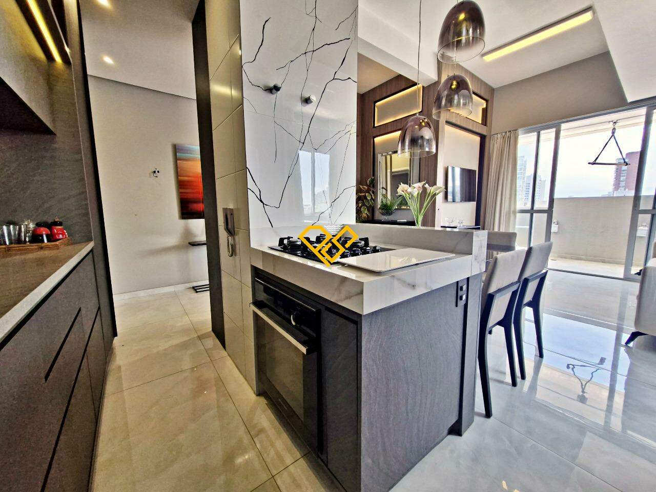 Apartamento para aluguel no Gonzaga: Cozinha