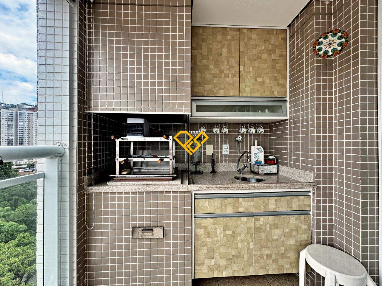Apartamento à venda no José Menino: Churrasqueira
