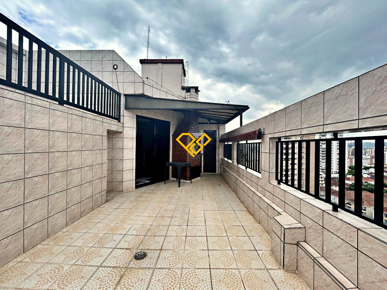 Cobertura à venda no Embaré: Área externa com churrasqueira