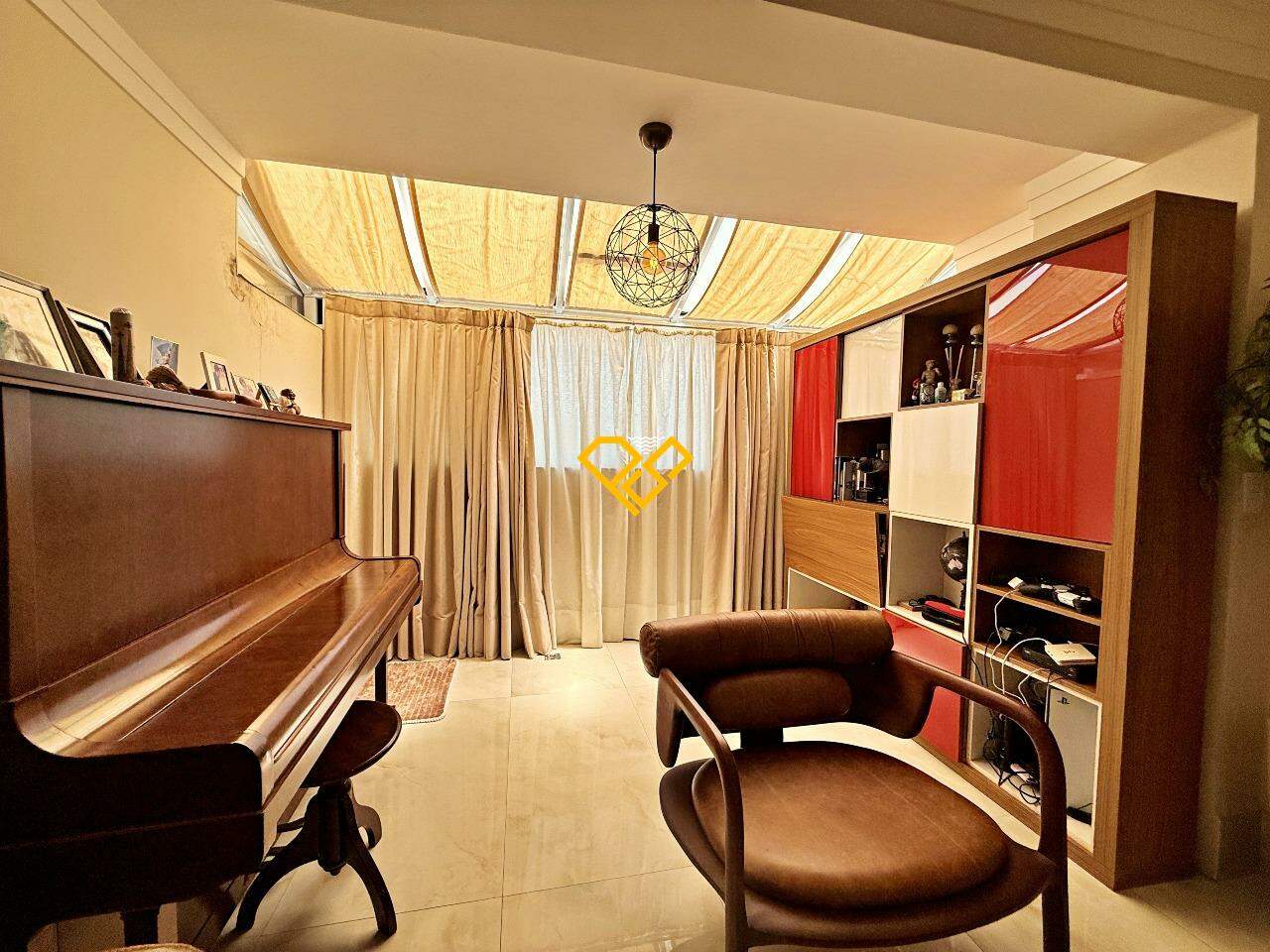 Cobertura à venda no Gonzaga: Varanda integrada a sala de estar 1º pavimento