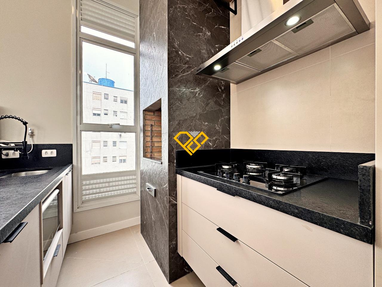 Cobertura para aluguel no Embaré: Espaço gourmet com churrasqueira - 2° piso