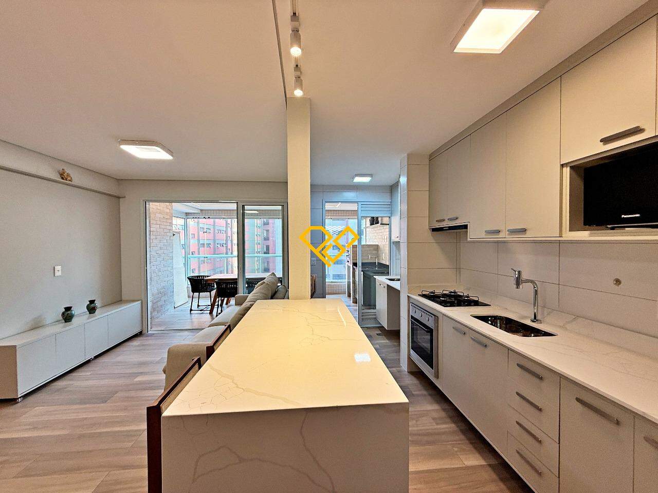 Apartamento à venda no Aparecida: Sala e cozinha
