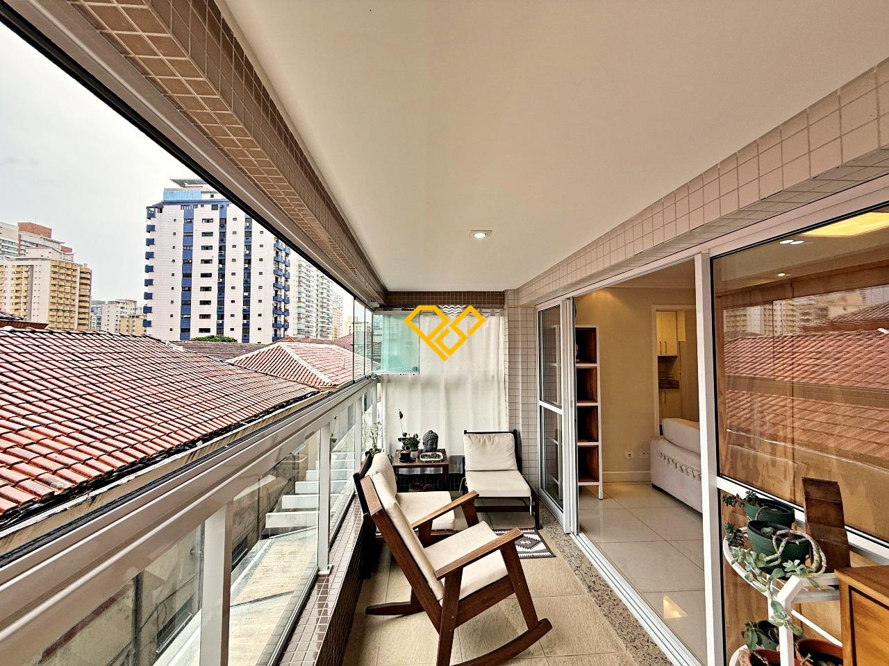 Apartamento à venda no Gonzaga: Varanda