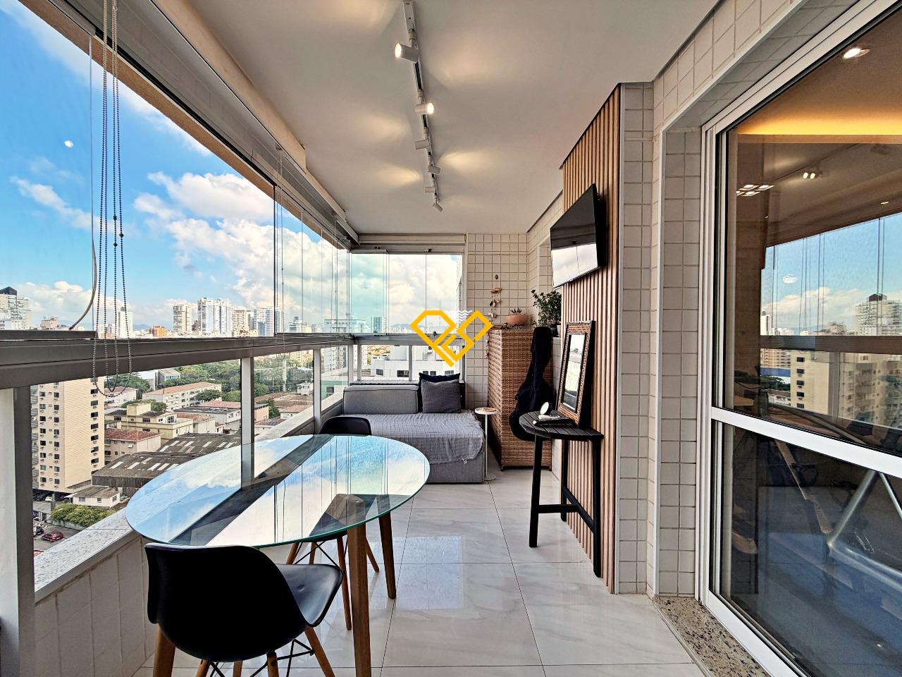 Apartamento à venda no Ponta da Praia: Varanda