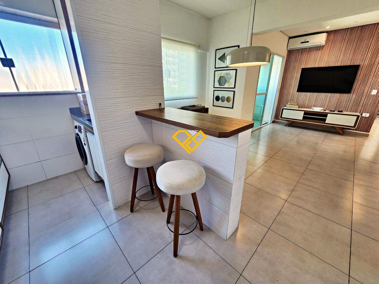 Apartamento à venda no Campo Grande: Cozinha e sala