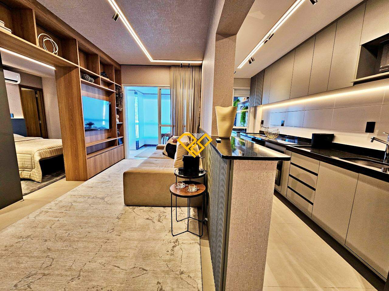 Apartamento à venda no Boqueirão: Sala e cozinha