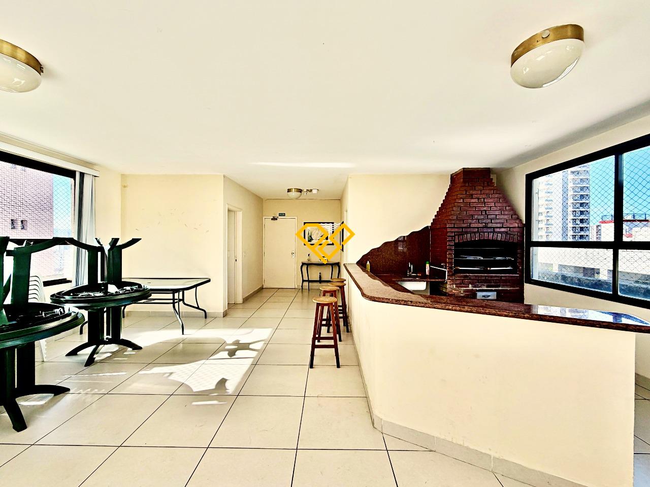 Apartamento à venda no Aparecida: Lazer - Salão de festas e churrasqueira