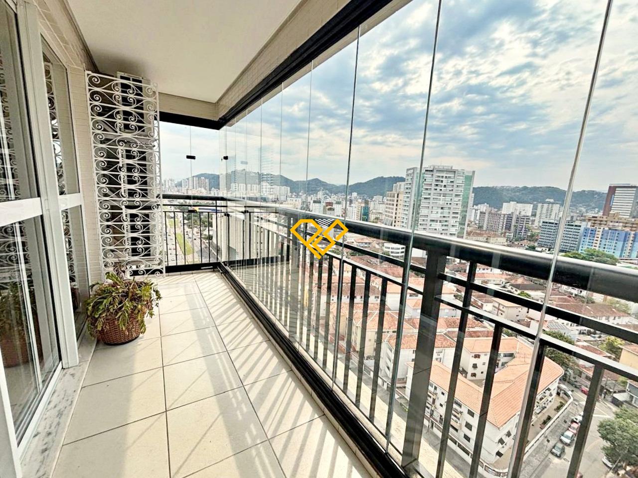 Apartamento para aluguel no Gonzaga: Varanda