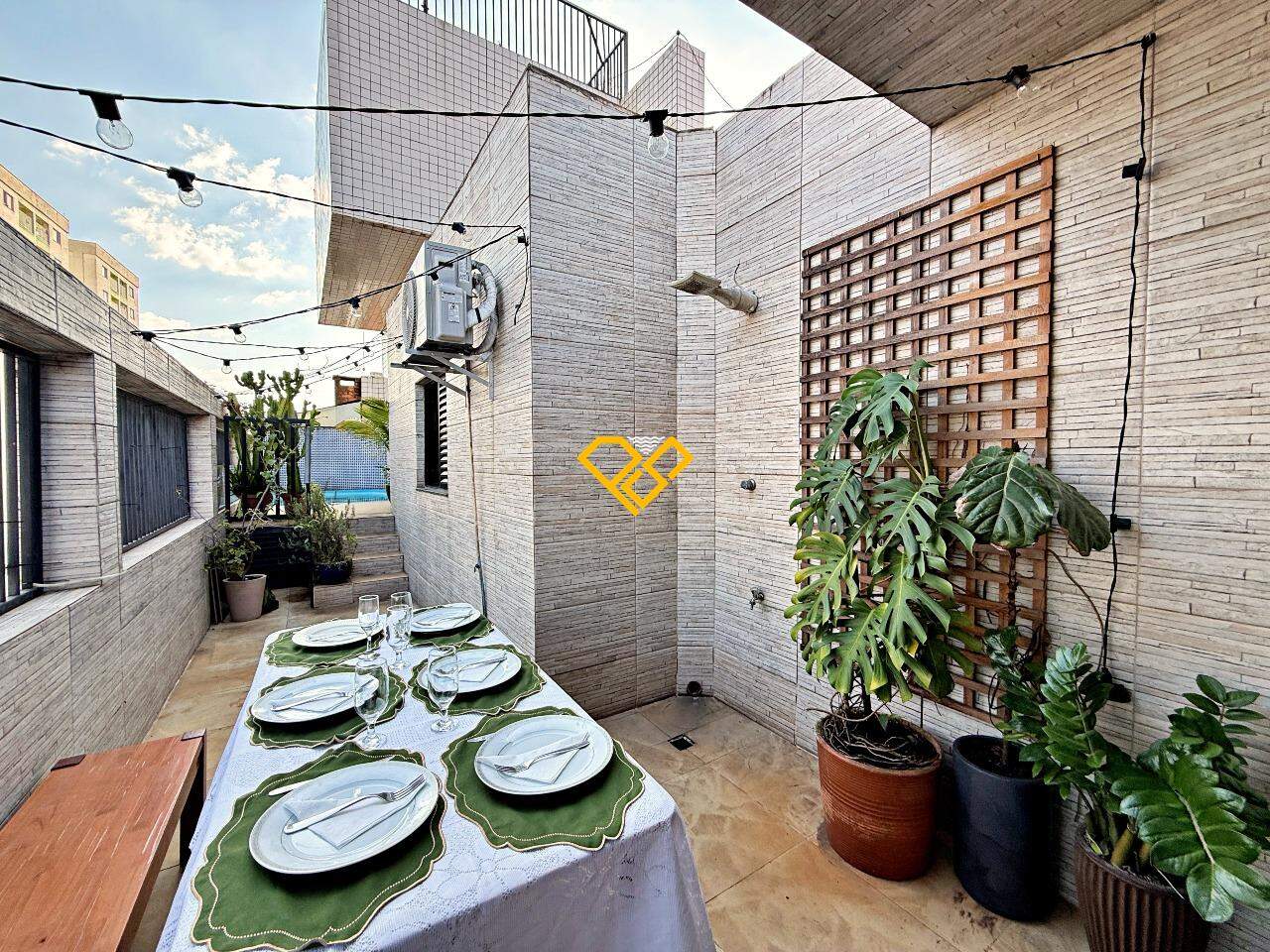 Cobertura à venda no Vila Mathias: Área externa