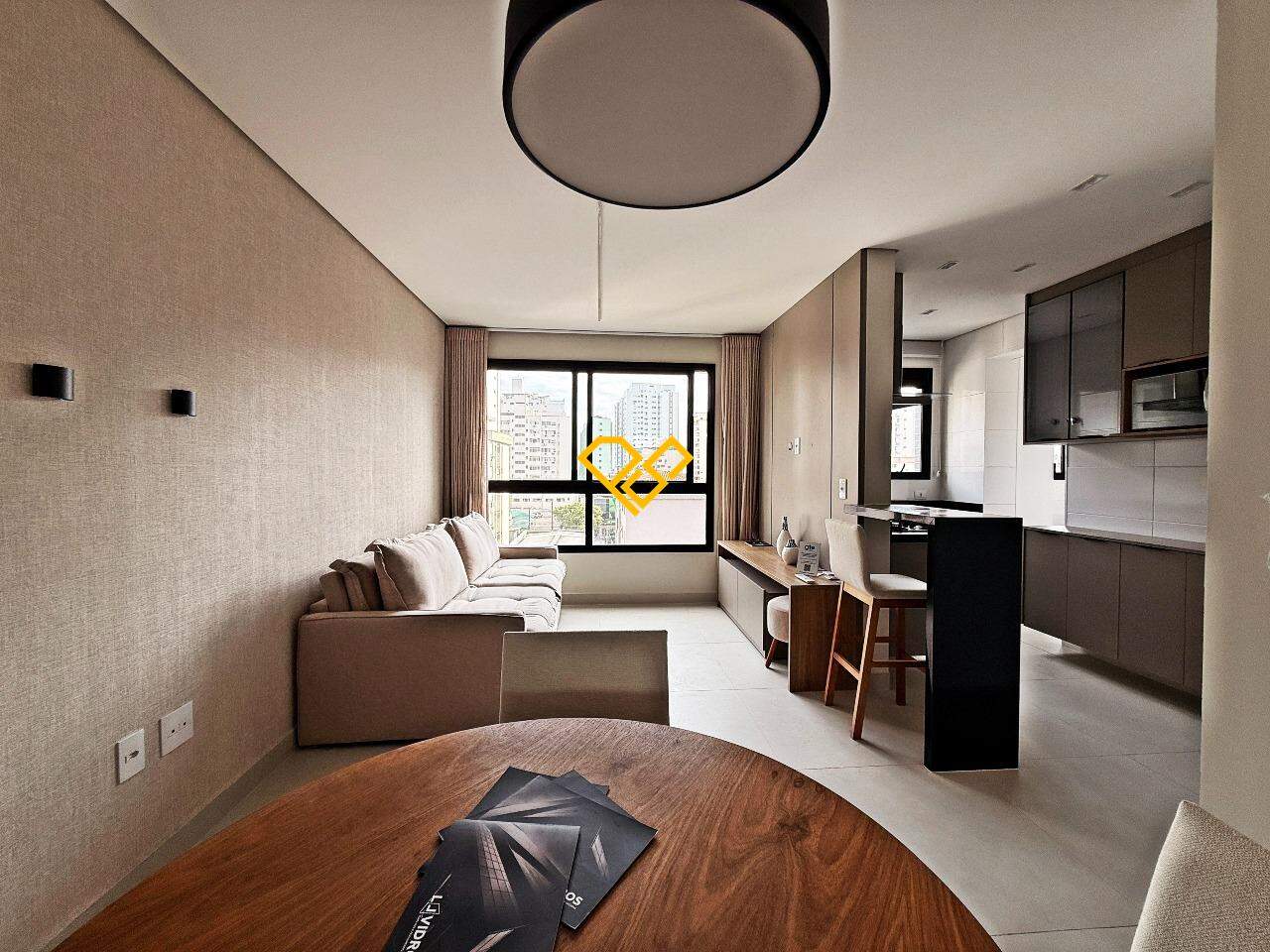 Apartamento à venda no Aparecida: sala jantar e tv