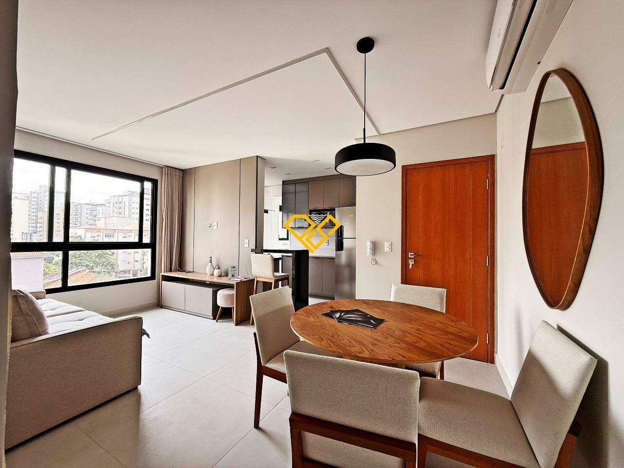 Apartamento à venda no Aparecida: sala tv e jantar