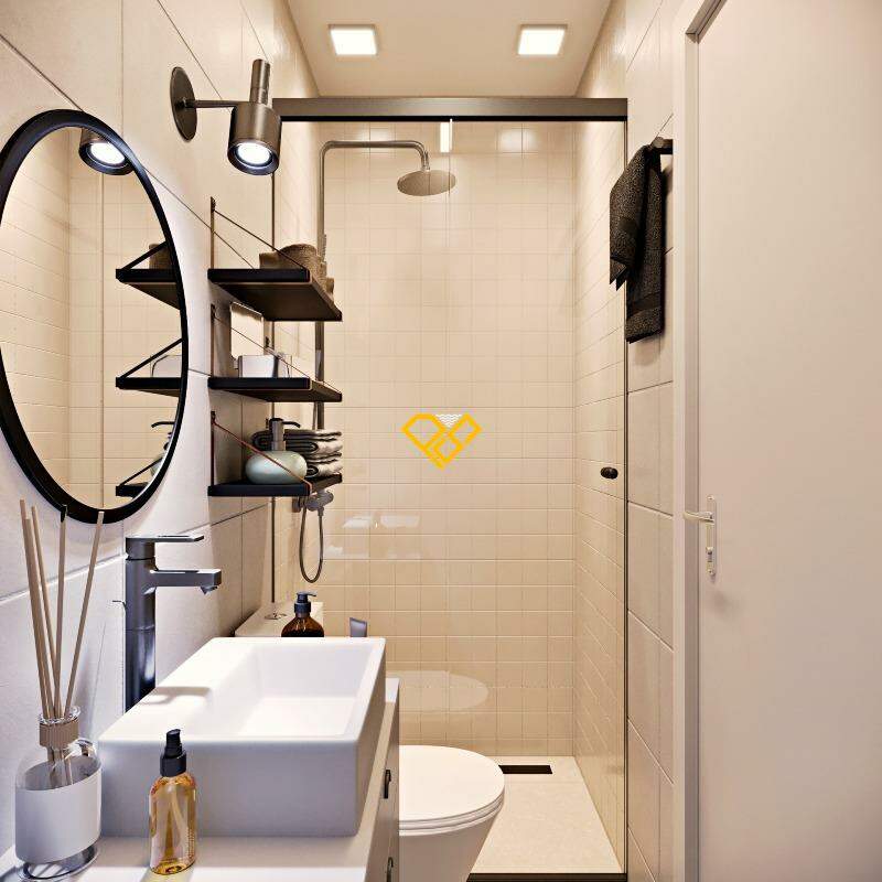 Apartamento à venda no Embaré: Wc de serviço