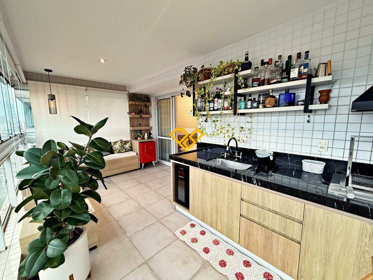 Apartamento à venda no Vila Belmiro: Varanda com churrasqueira