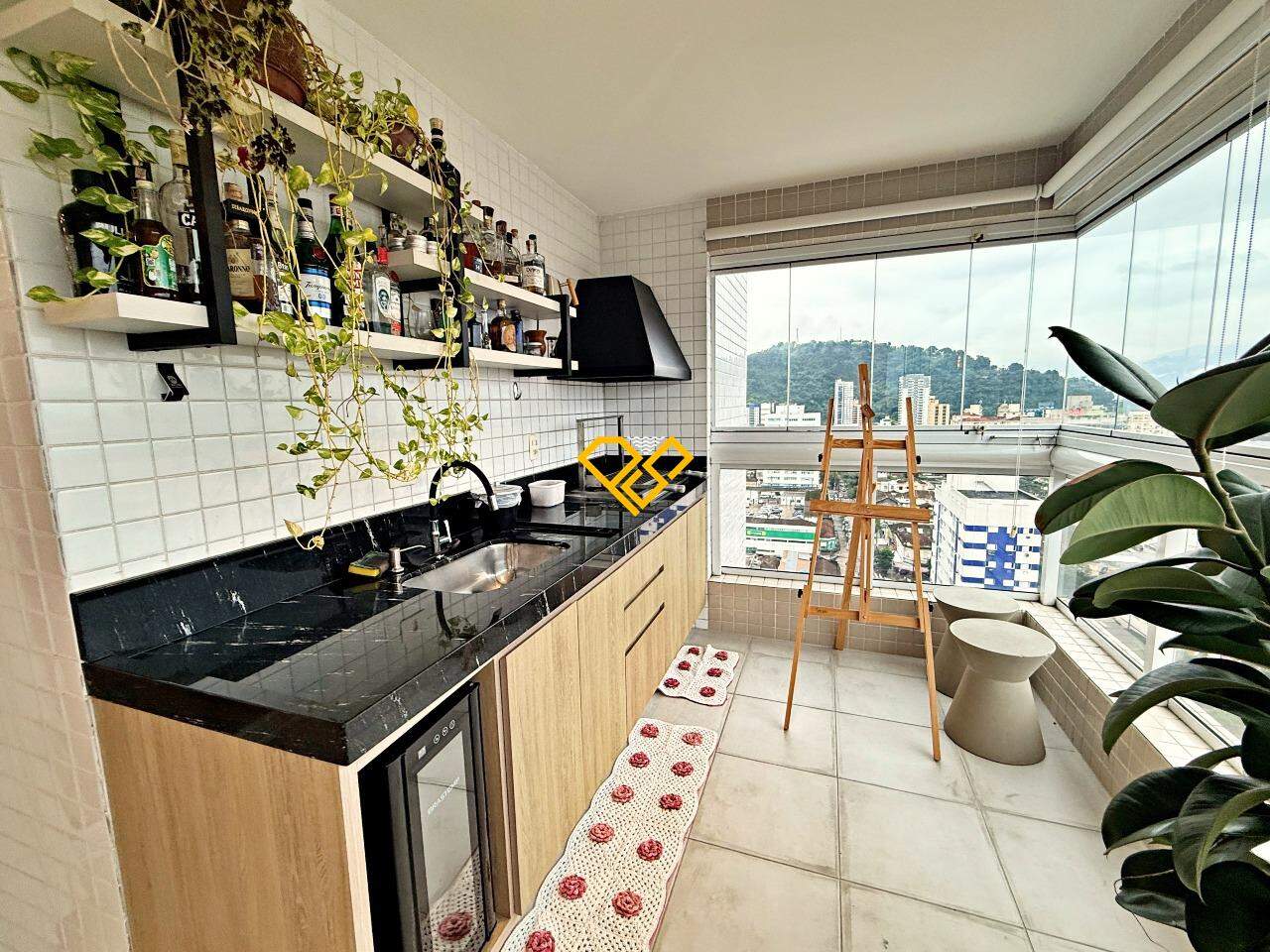 Apartamento à venda no Vila Belmiro: Varanda com churrasqueira