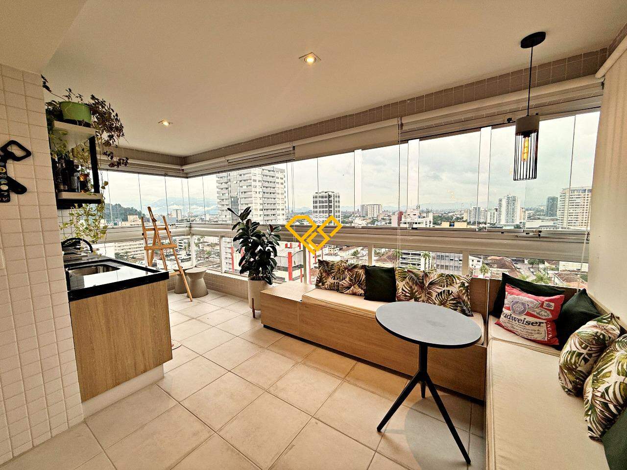 Apartamento à venda no Vila Belmiro: Varanda com churrasqueira