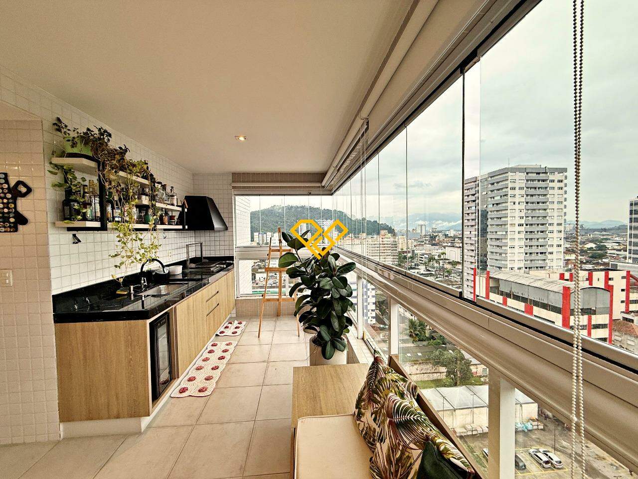 Apartamento à venda no Vila Belmiro: Varanda com churrasqueira