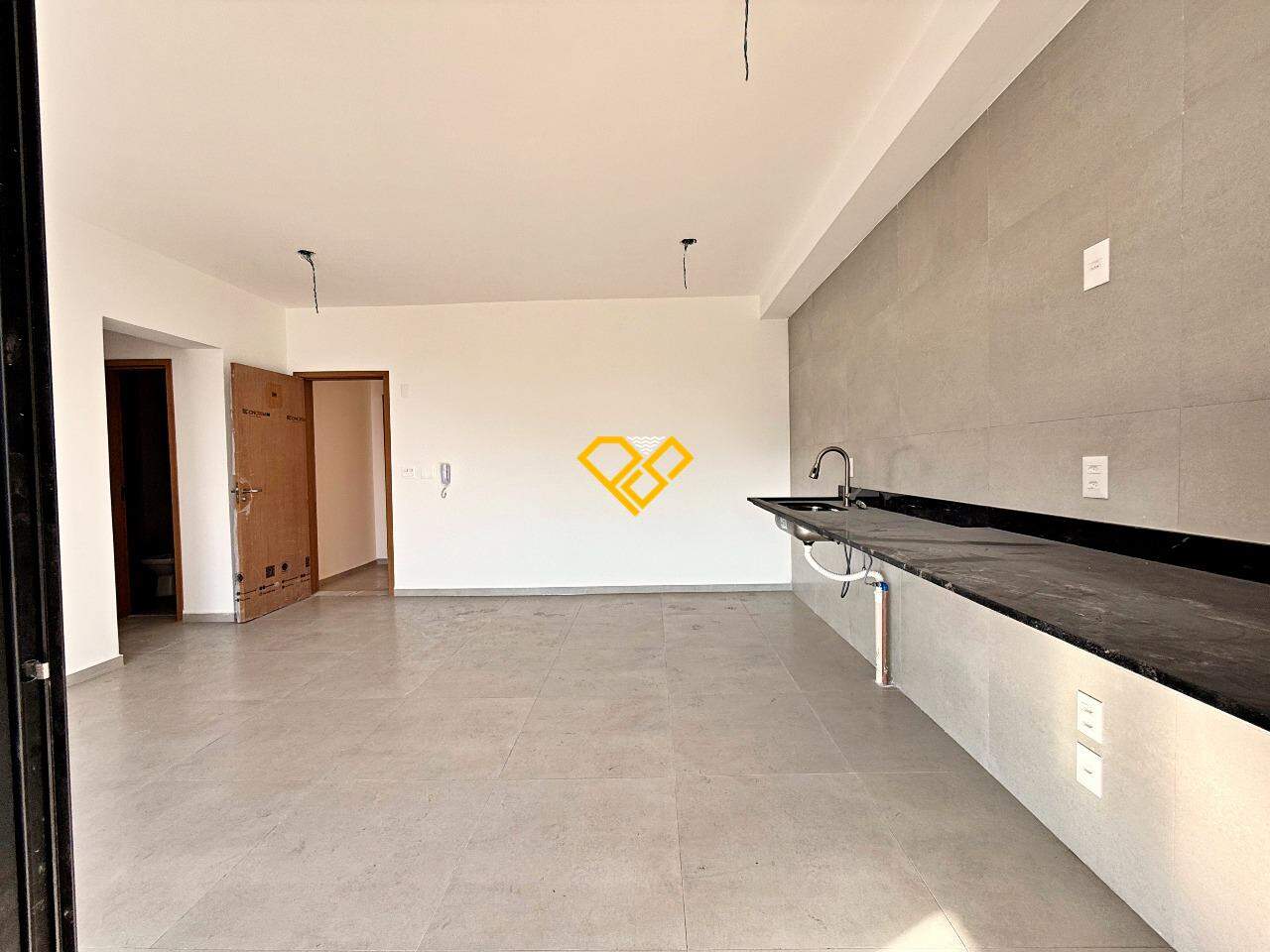 Apartamento à venda no José Menino: Sala e cozinha integrada