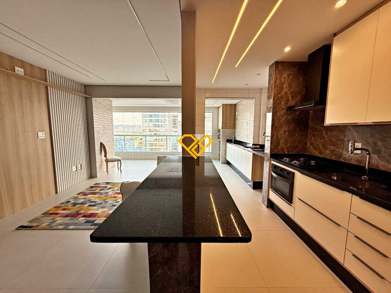 Apartamento à venda no Aparecida: Sala e cozinha