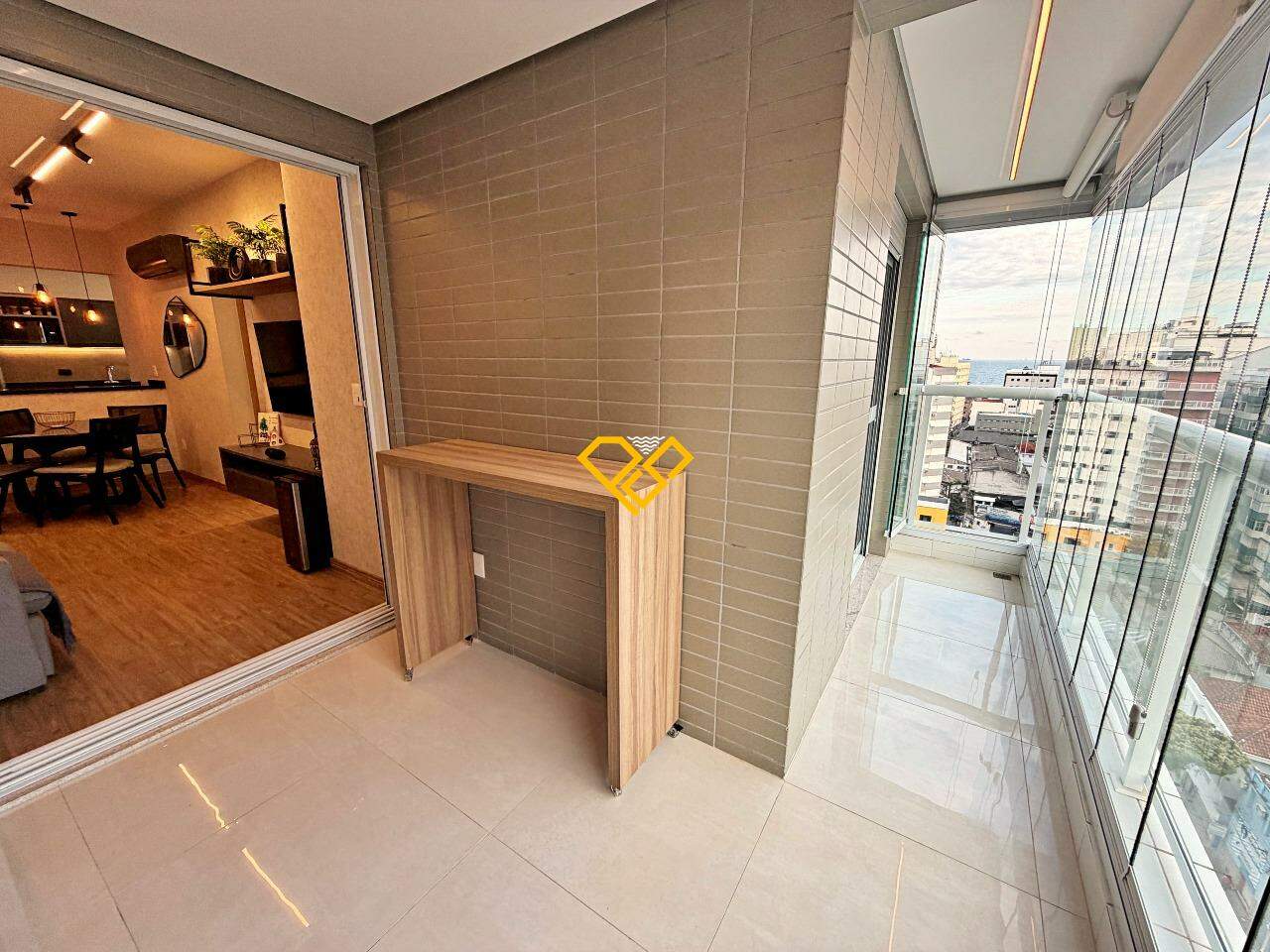 Apartamento para aluguel no Gonzaga: Varanda