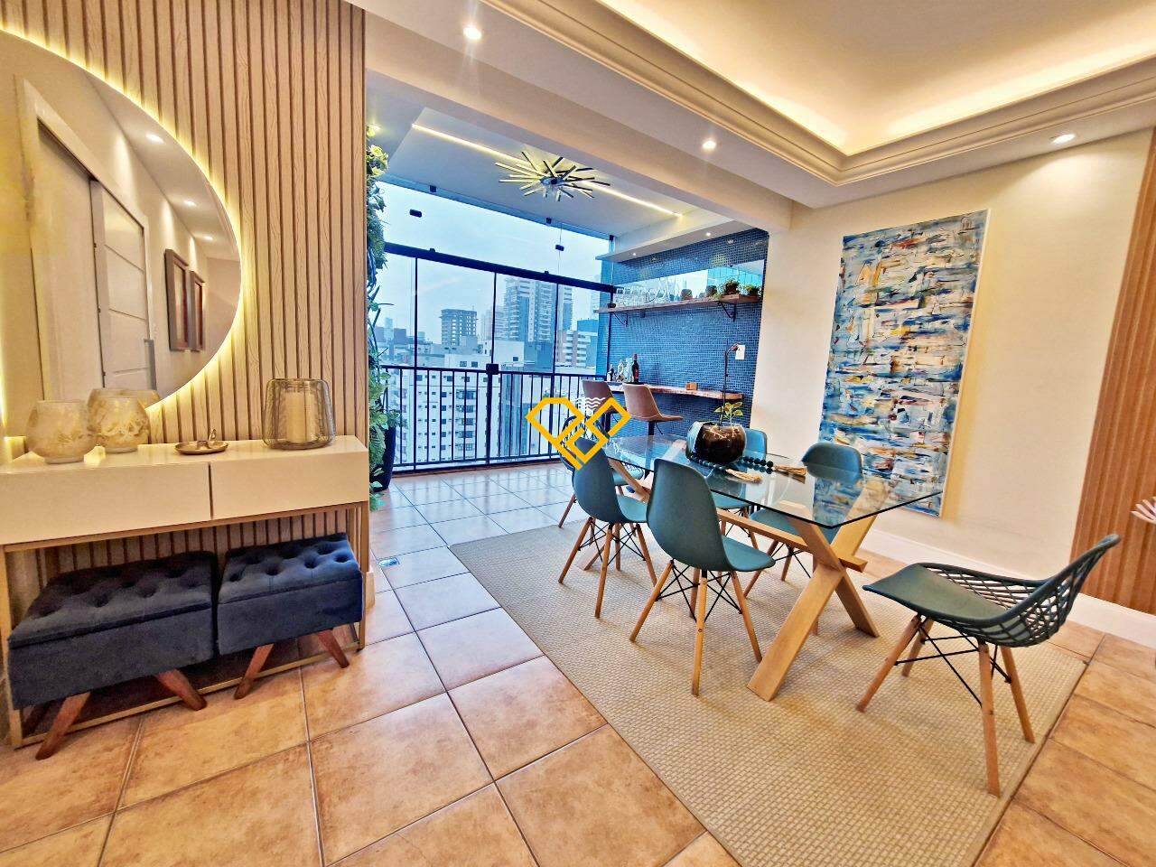 Apartamento à venda no Pompéia: Sala e varanda