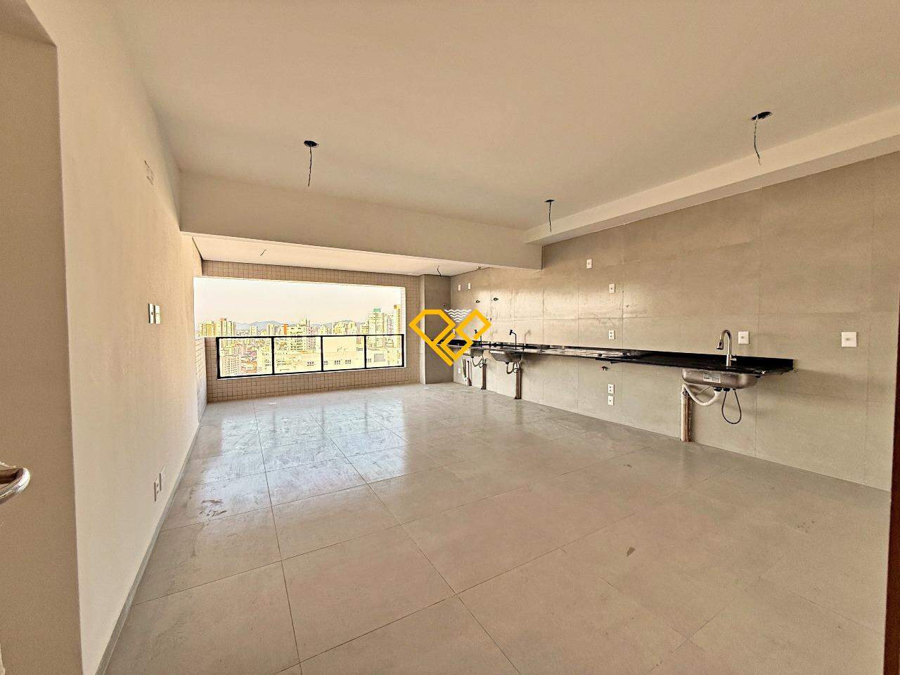 Apartamento à venda no José Menino: Sala e cozinha integrada