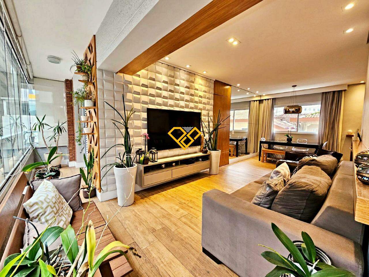 Apartamento à venda no José Menino: Varanda e sala