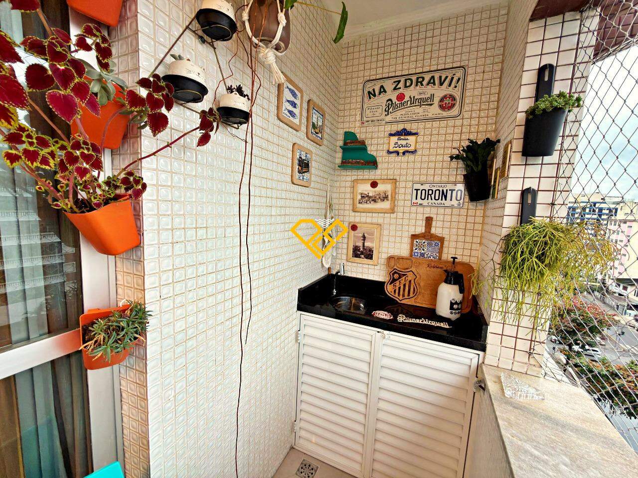 Apartamento à venda no Gonzaga: Varanda