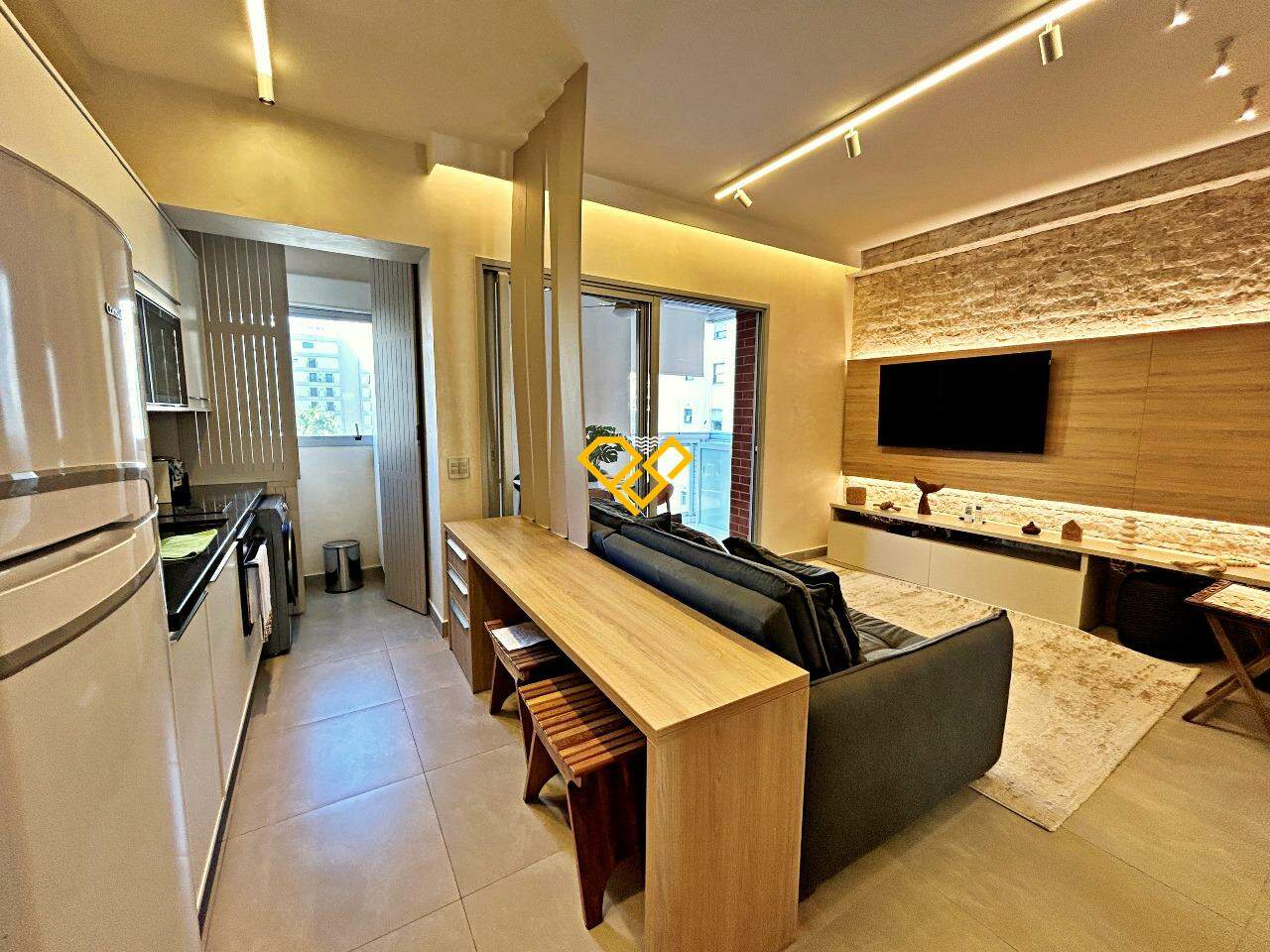 Apartamento à venda no Boqueirão: Sala e cozinha