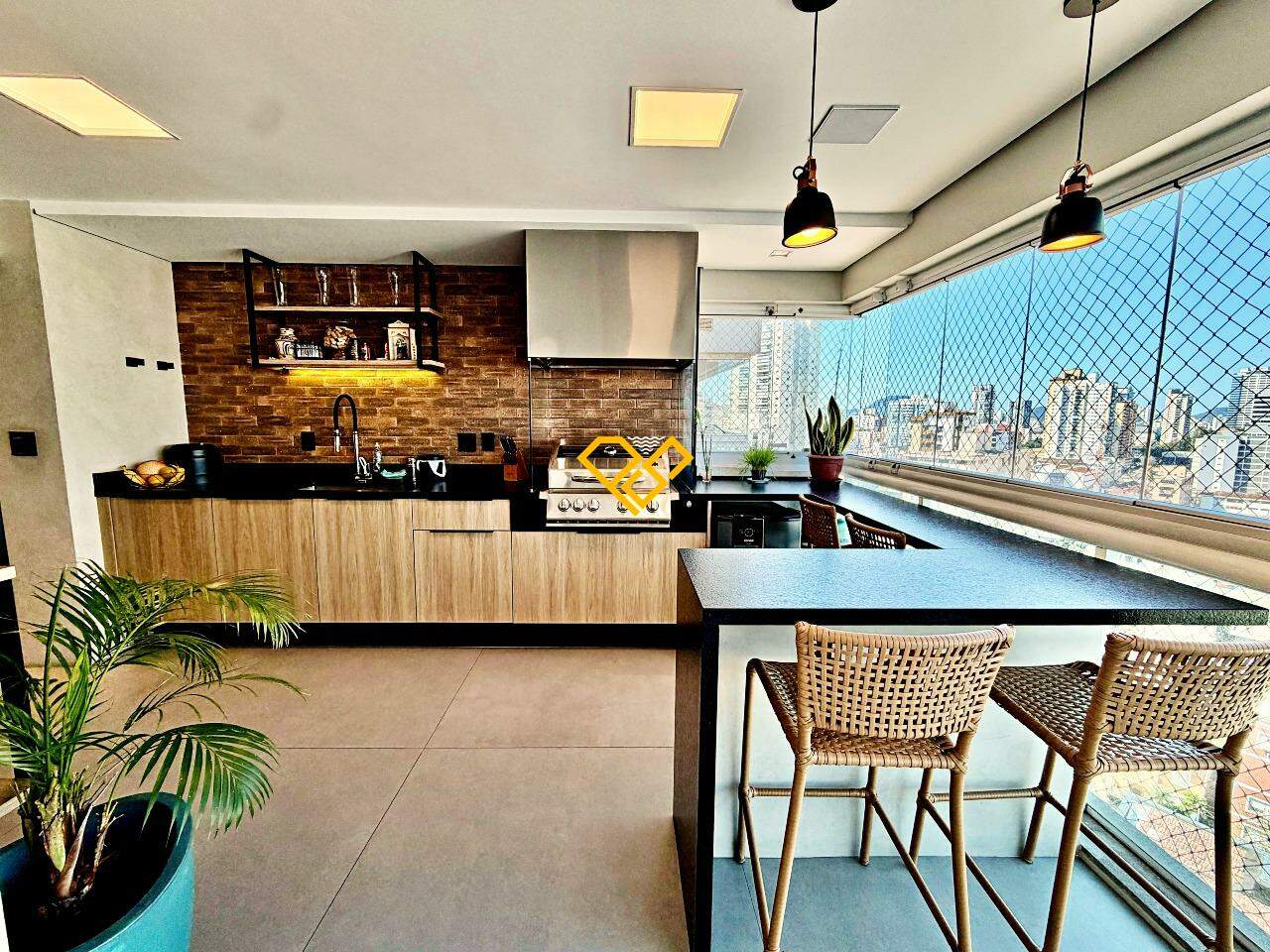 Apartamento à venda no Embaré: Varanda