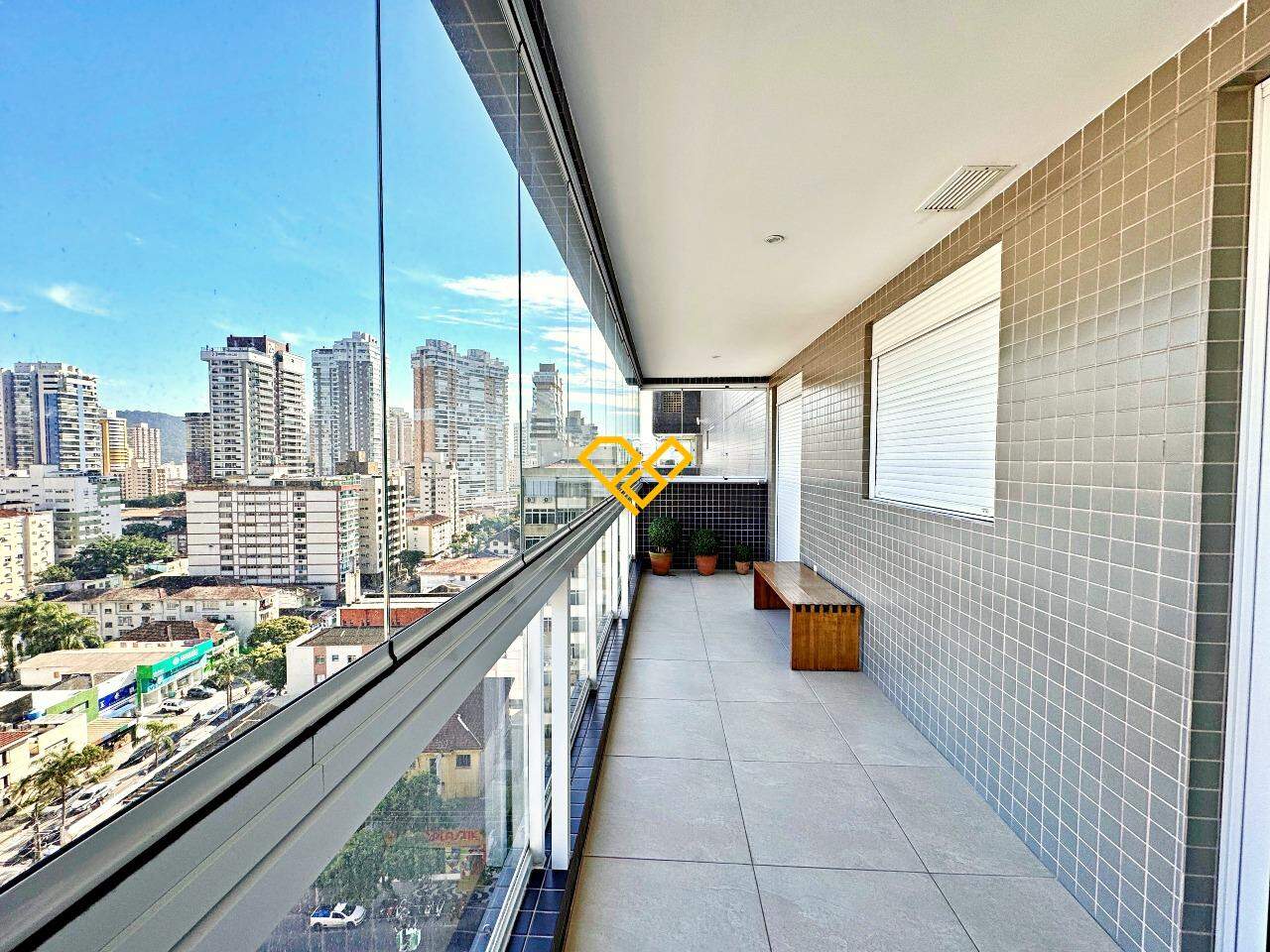 Apartamento para aluguel no Gonzaga: Varanda