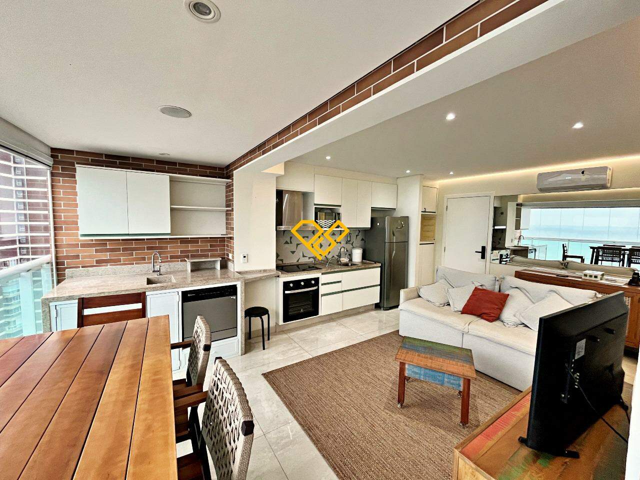 Apartamento à venda no Pompéia: Varanda e sala