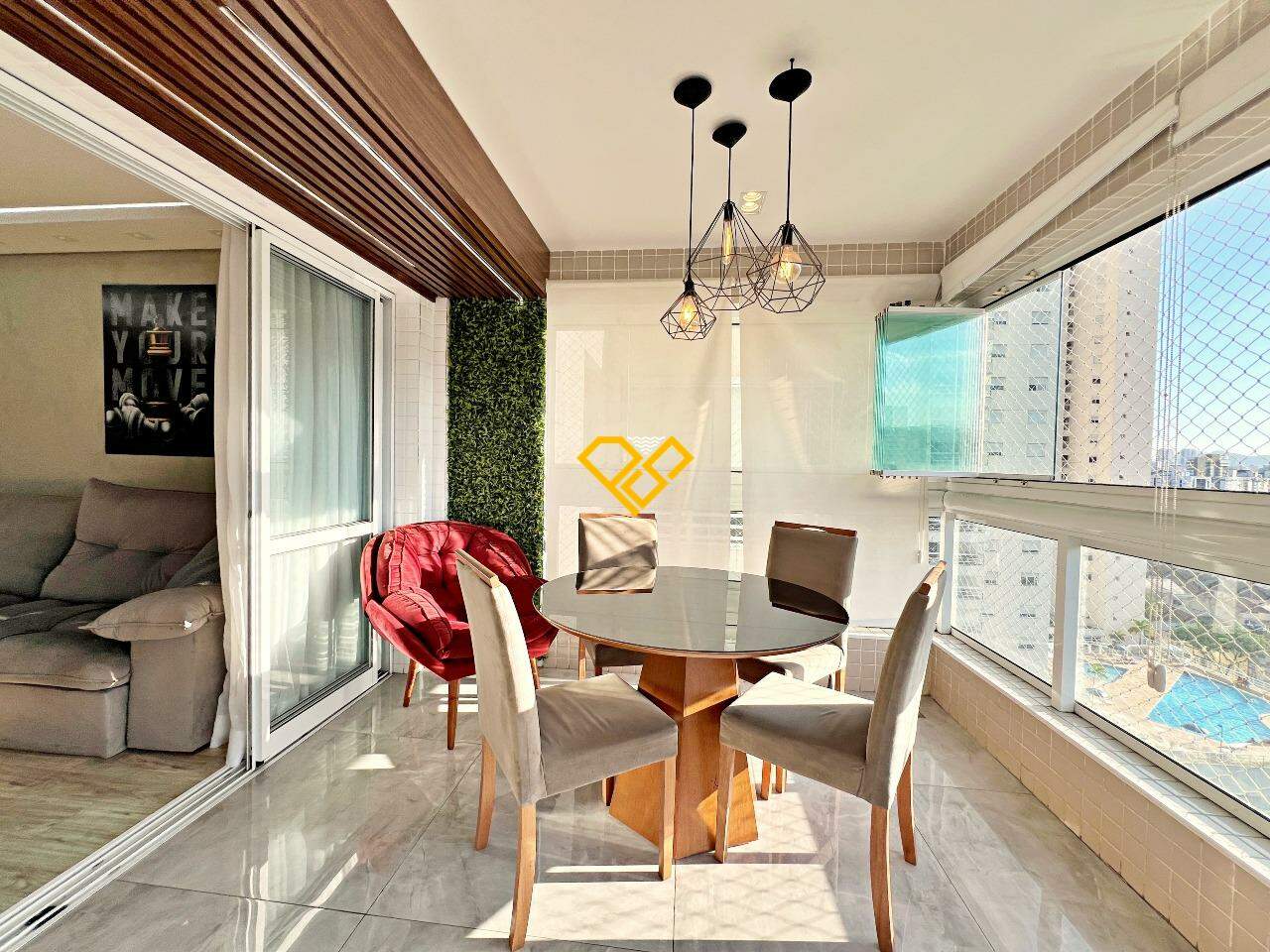 Apartamento à venda no Vila Belmiro: Varanda com churrasqueira