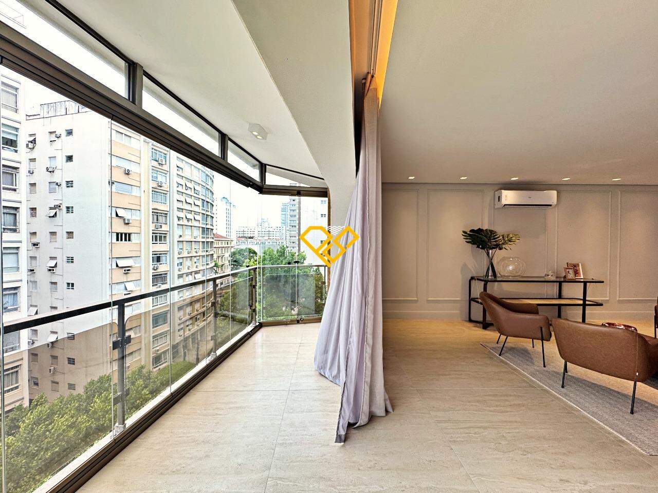 Apartamento à venda no Gonzaga: varanda integrada à sala