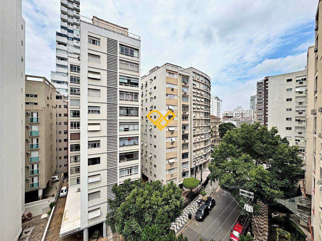 Apartamento à venda no Gonzaga: vista da varanda