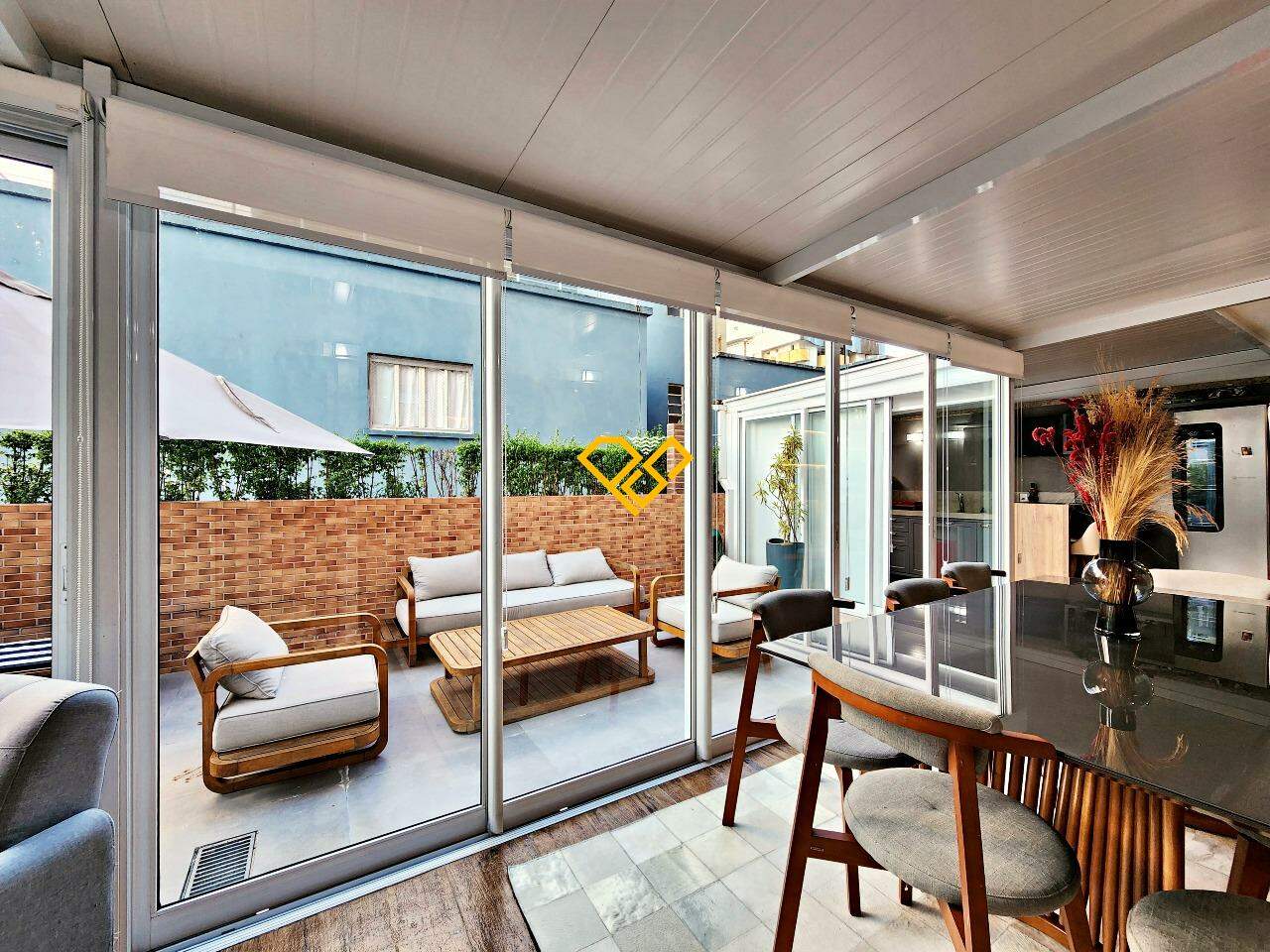 Garden à venda no Gonzaga: Varanda com churrasqueira