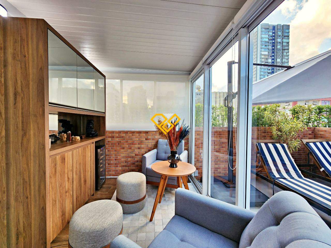 Garden à venda no Gonzaga: Varanda com churrasqueira