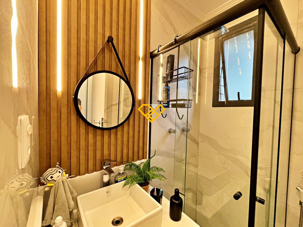 Apartamento à venda no Gonzaga: Wc suíte 3 - sala de tv