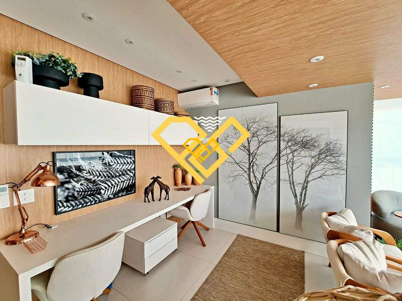 Apartamento à venda no Gonzaga: Dormitório revertido para escritório