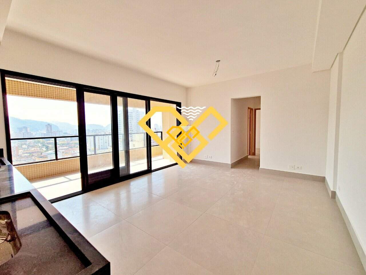 Apartamento à venda no José Menino: Sala e cozinha