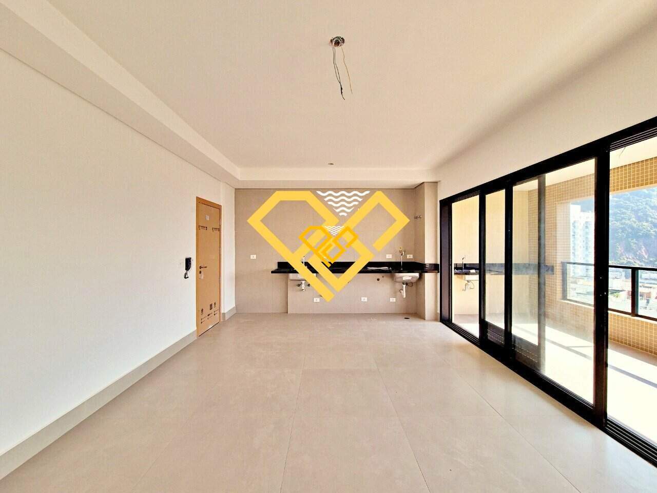Apartamento à venda no José Menino: Sala e cozinha