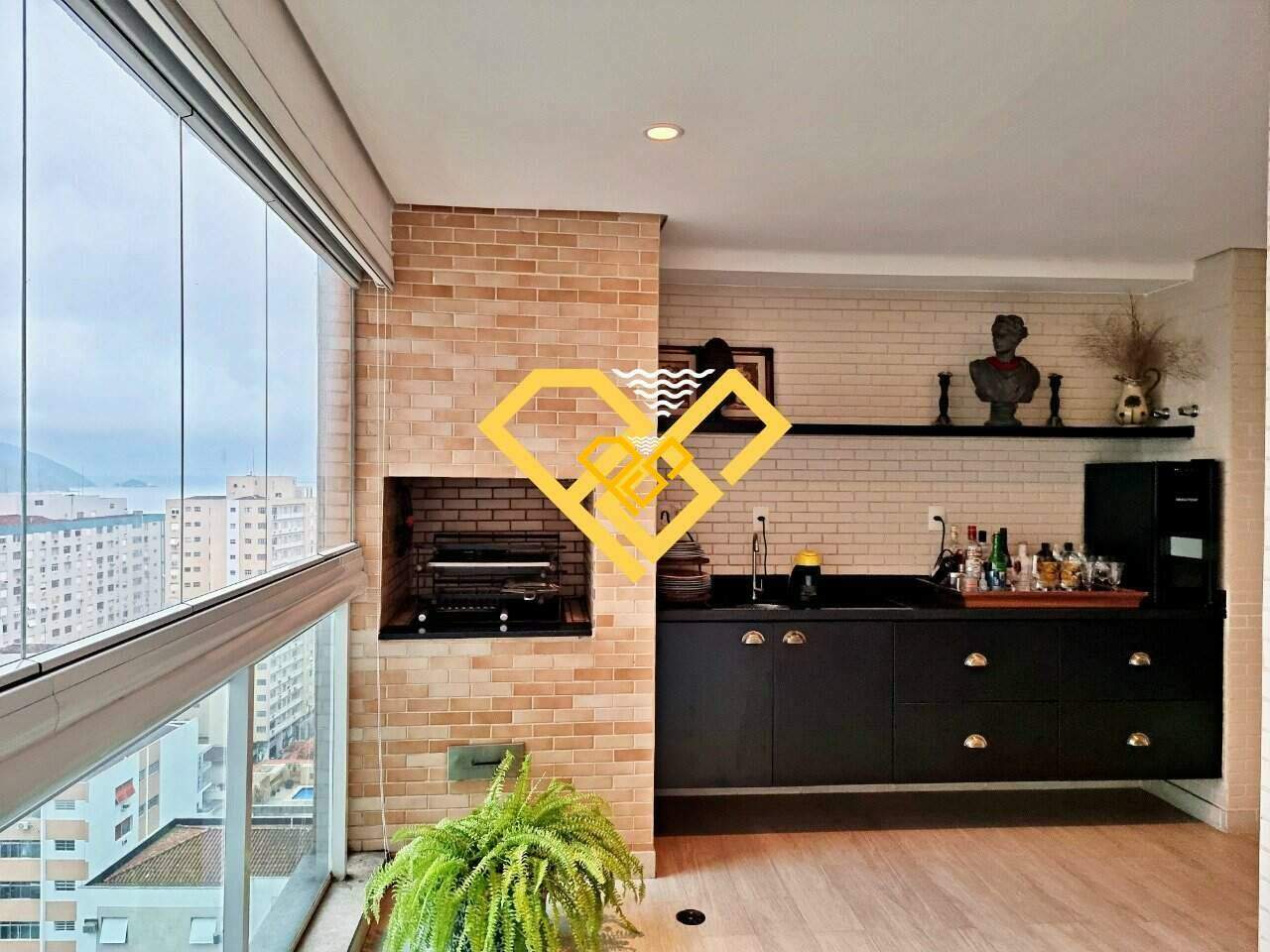 Apartamento à venda no Embaré: Churrasqueira