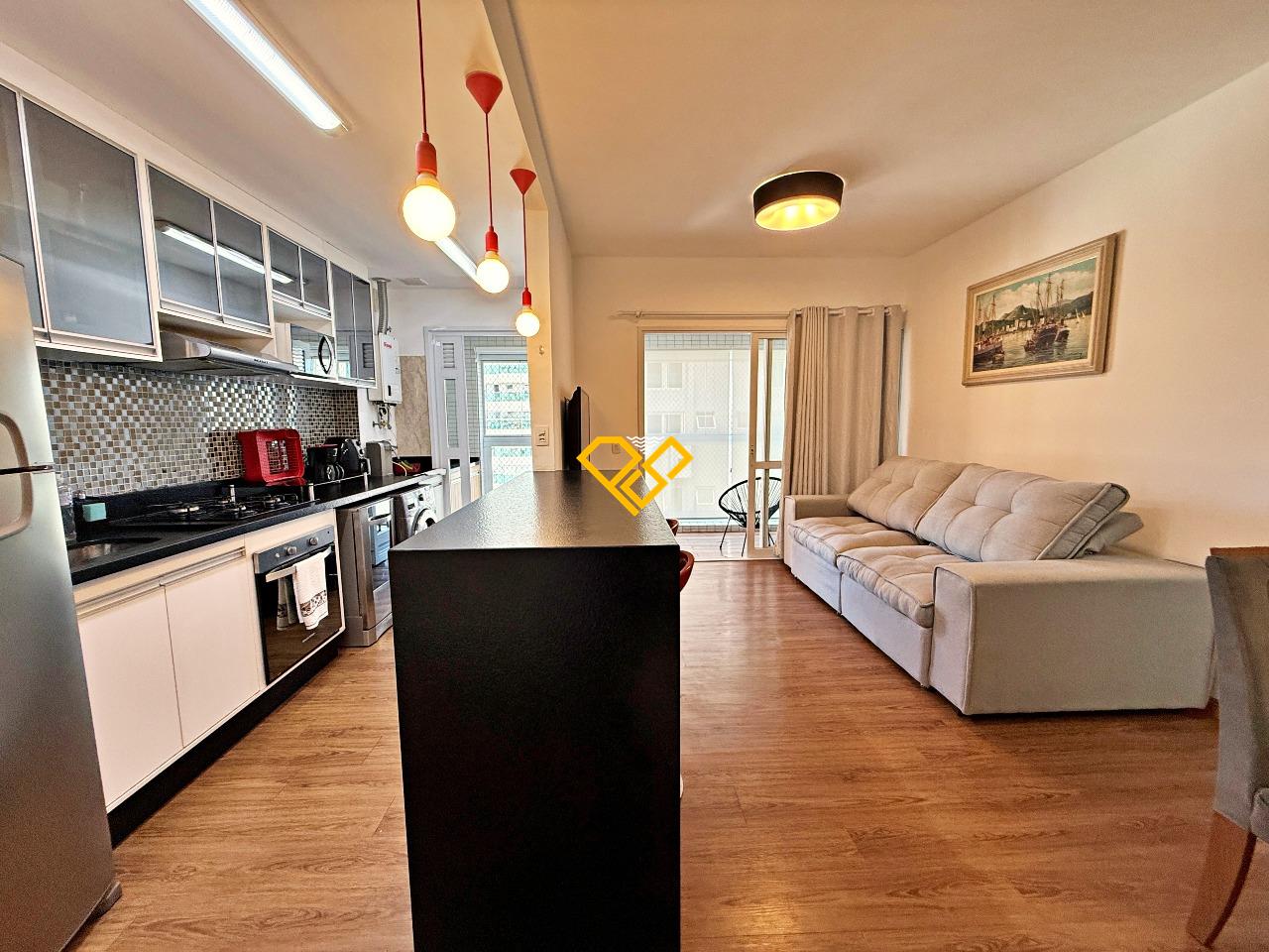 Apartamento à venda no Gonzaga: Sala e cozinha