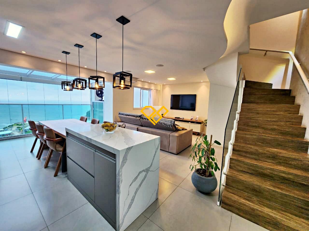 Apartamento Duplex à venda no José Menino: Sala e cozinha integrada