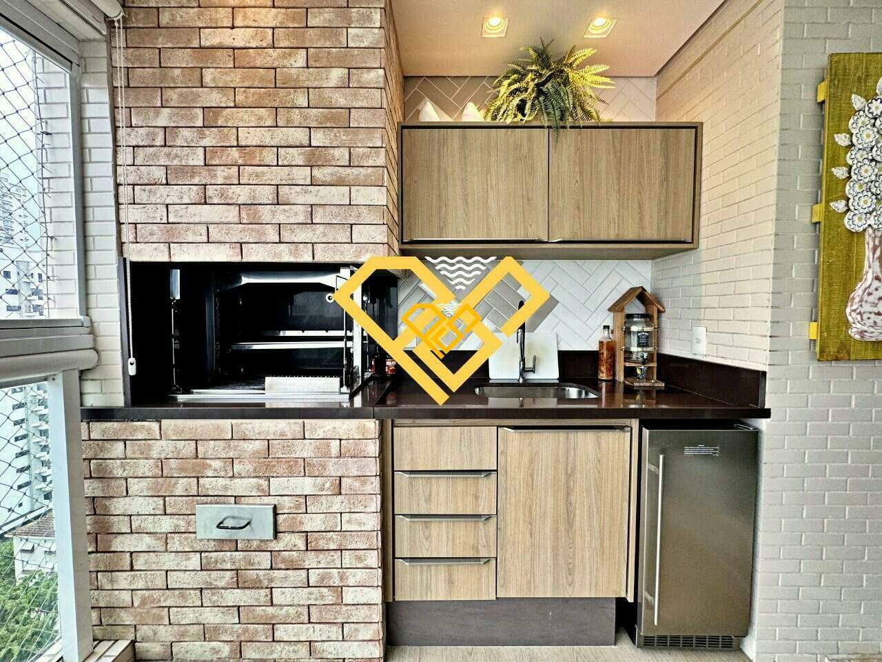 Apartamento à venda no Ponta da Praia: Varanda gourmet