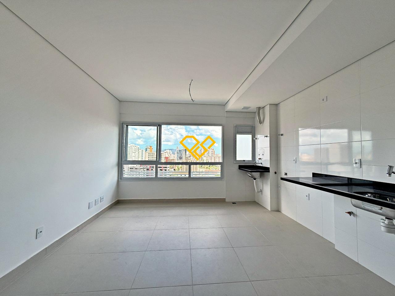 Apartamento à venda no Campo Grande: Sala integrada a cozinha