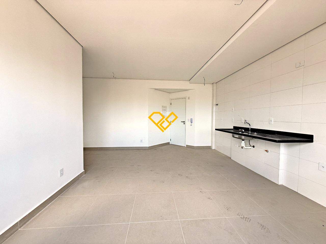 Apartamento à venda no Campo Grande: Sala e cozinha integrada
